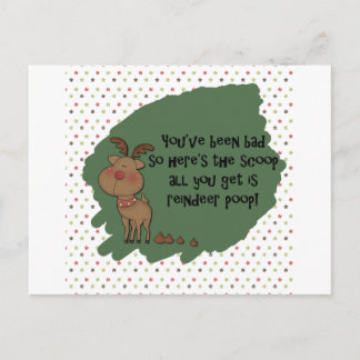 Cartes Pour Fêtes Annuelles Naughty Funny Christmas Reindeer Poop Card
