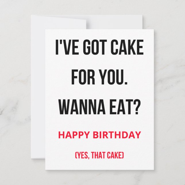 Cartes Pour Fêtes Annuelles Naughty Funny Happy Birthday Card - Obtenez un gât (Devant)
