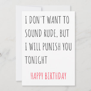 Cartes Pour Fêtes Annuelles Naughty Funny Happy Birthday Card pour lui et elle