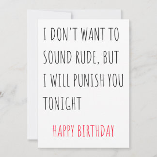 Cartes Pour Fêtes Annuelles Naughty Funny Happy Birthday Card pour lui et elle