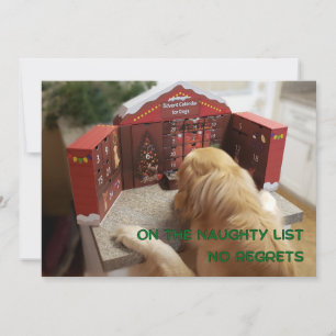 Cartes Pour Fêtes Annuelles Naughty Golden Retriever No Regrets Christmas Card