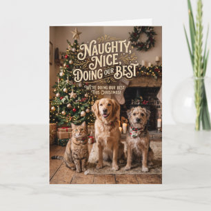 Cartes Pour Fêtes Annuelles Naughty Nice Faire de notre mieux pour Noël des an