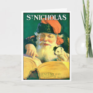 CARTES POUR FÊTES ANNUELLES "NAUGHTY & NICE" LIVRE ST NICHOLAS W PUPPY GREETIN