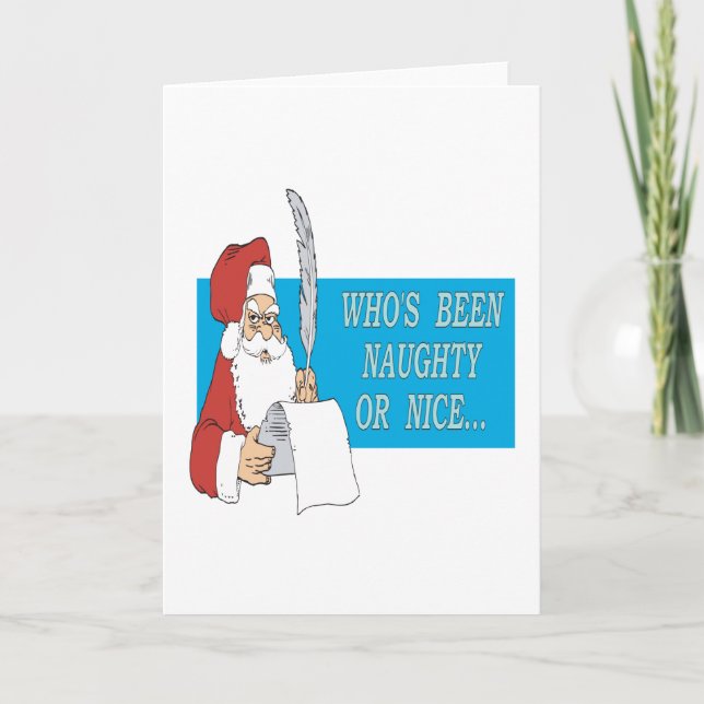Cartes Pour Fêtes Annuelles Naughty Ou Nice (Devant)