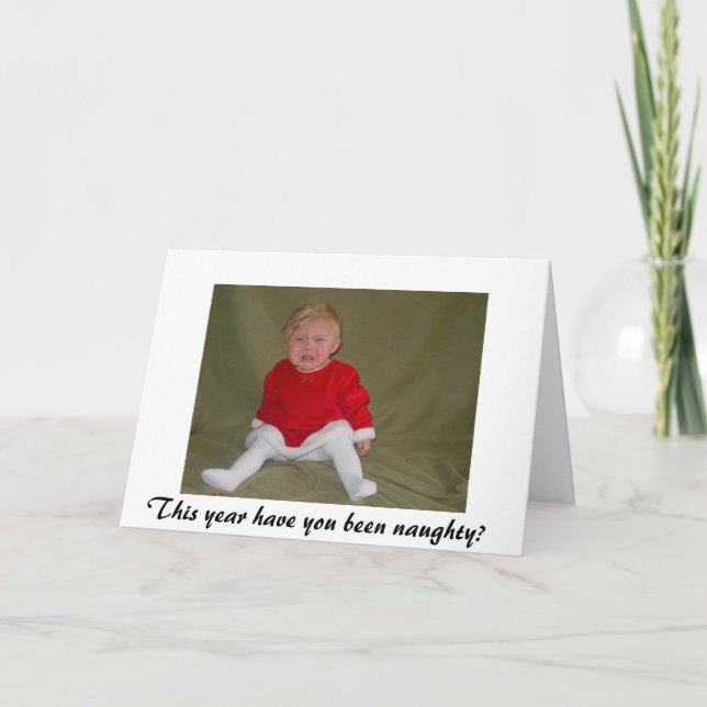 Cartes Pour Fêtes Annuelles Naughty ou Nice ? (Devant)