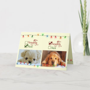 Cartes Pour Fêtes Annuelles Naughty ou Nice