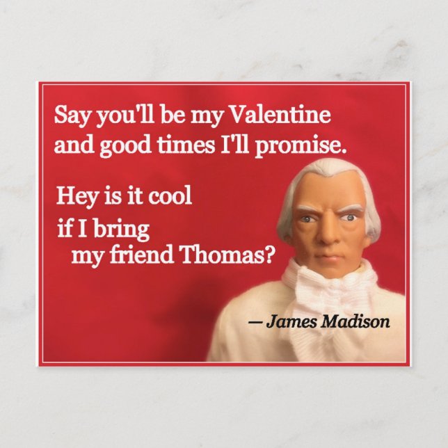 Cartes Pour Fêtes Annuelles Naughty Presidential Valentine: James and Thomas (Devant)