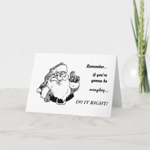 Cartes Pour Fêtes Annuelles Naughty Santa Card 01
