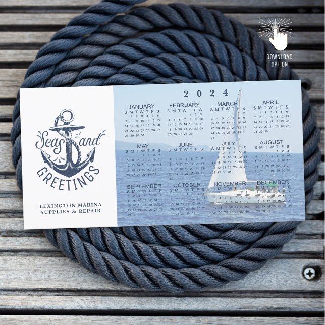 Cartes Pour Fêtes Annuelles Nautical Company 2023 Calendrier MERS ET SALUTATIO (Créateur téléchargé)
