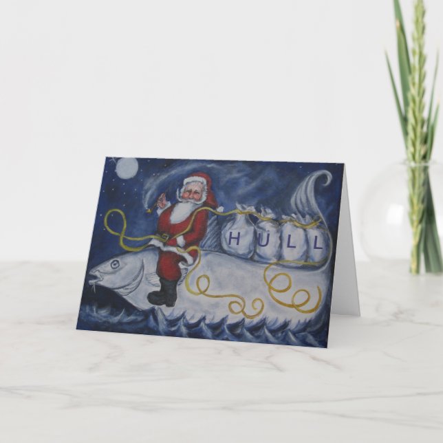 Cartes Pour Fêtes Annuelles Nautical Santa Hull (Devant)