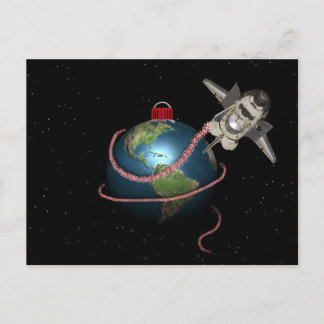 Cartes Pour Fêtes Annuelles Navette spatiale STS Père Noël Noël
