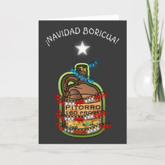 Cartes Pour Fêtes Annuelles Navidad Boricua Porto Rico Merry Xmas