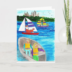 Cartes Pour Fêtes Annuelles Navigation heureuse par la saison des vacances