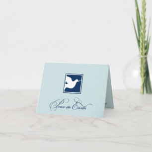 Cartes Pour Fêtes Annuelles Navy blue dove peace on earth custom business logo