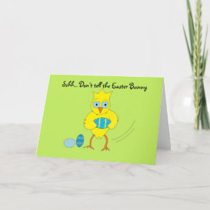 Cartes Pour Fêtes Annuelles Ne dites pas au lapin de Pâques