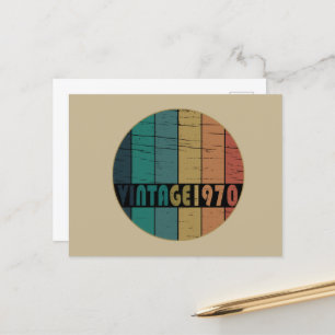 Cartes Pour Fêtes Annuelles Né en 1970 cadeau d'anniversaire vintage