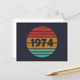 Cartes Pour Fêtes Annuelles Né en 1974 cadeau vintage 50e anniversaire