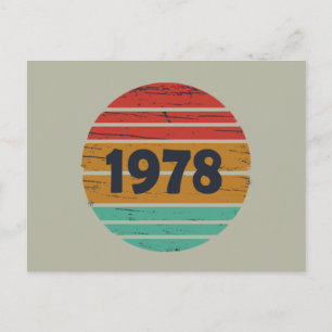 Cartes Pour Fêtes Annuelles Né en 1978 millésime anniversaire