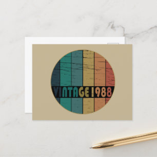 Cartes Pour Fêtes Annuelles Né en 1988 cadeau d'anniversaire vintage