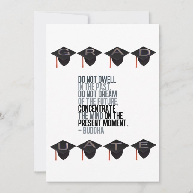 Cartes Pour Fêtes Annuelles Ne pas habiter dans le passé citation par Bouddha  (Devant)