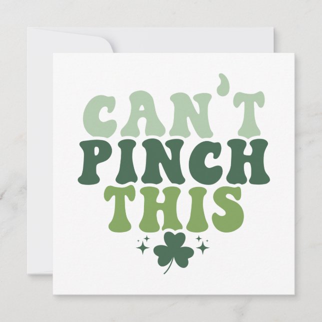 Cartes Pour Fêtes Annuelles Ne peut pas pincer ce rétro SVG/PNG - St Patrick’s (Devant)