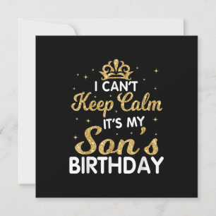 Cartes Pour Fêtes Annuelles Ne Peux Pas Garder Le Calme Son Mon Fils Anniversa