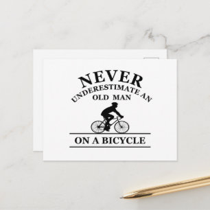 Cartes Pour Fêtes Annuelles Ne sous-estimez jamais un vieil homme à vélo