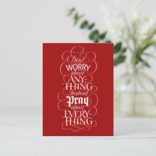 Cartes Pour Fêtes Annuelles NE VOUS INQUIÉTEZ DE RIEN - Christian Calligraphy