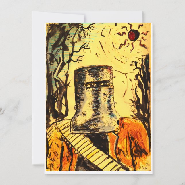 Cartes Pour Fêtes Annuelles Ned Kelly, éclipse solaire (Devant)