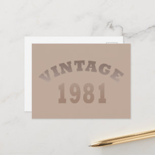 Cartes Pour Fêtes Annuelles Née en 1981 élégante moderne vintage anniversaire