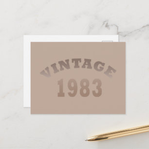 Cartes Pour Fêtes Annuelles Née en 1983 élégant anniversaire moderne vintage