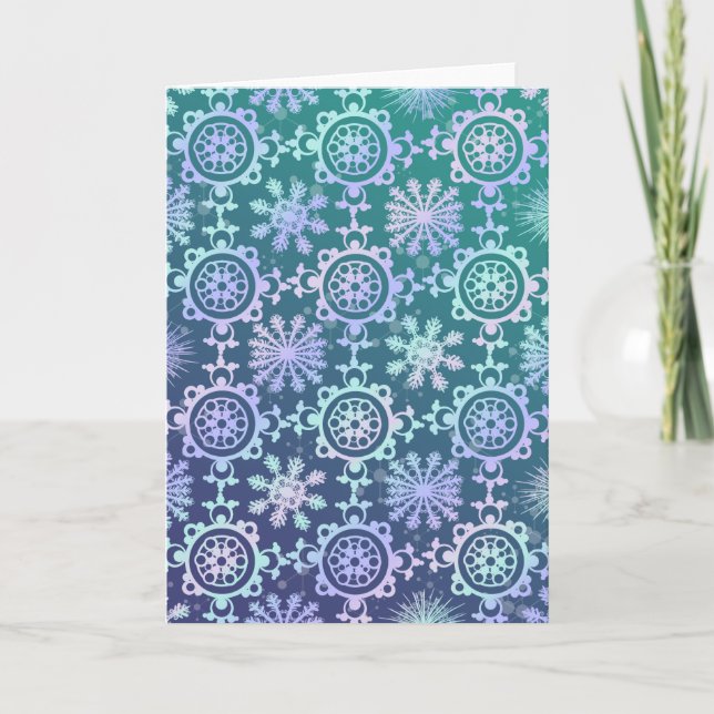 Cartes Pour Fêtes Annuelles Neige (Devant)