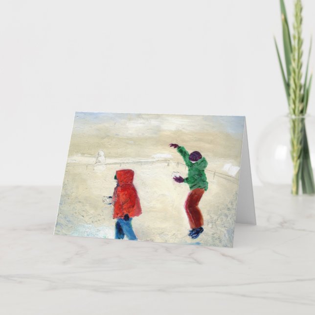 Cartes Pour Fêtes Annuelles Neige ! 2014 (Devant)