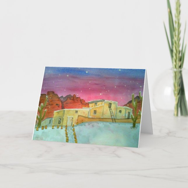 Cartes Pour Fêtes Annuelles Neige à Sedona (Devant)