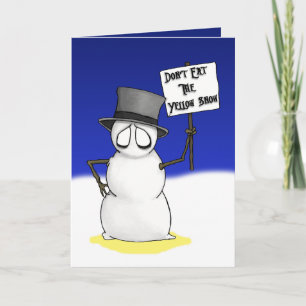 Cartes Pour Fêtes Annuelles Neige avertissant en effet