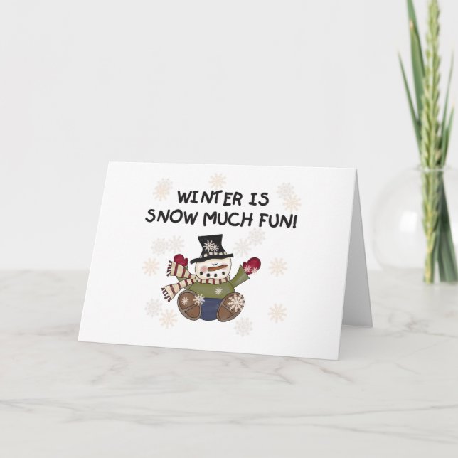 Cartes Pour Fêtes Annuelles Neige beaucoup amusant (Devant)