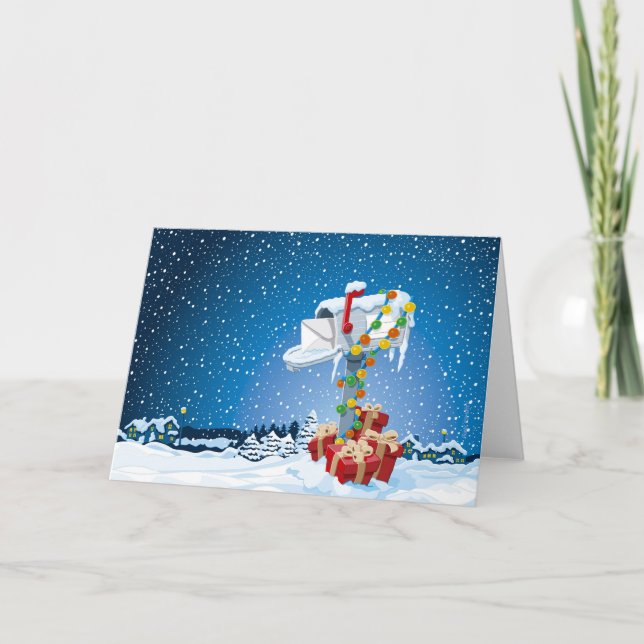 Cartes Pour Fêtes Annuelles Neige de boîtes-cadeau de boîte aux lettres de (Devant)