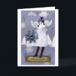 Cartes Pour Fêtes Annuelles Neige de velours<br><div class="desc">Flocons de neige magiques pour les vacances.  Une carte de voeux créée d'un collage original. Ces illustrations originales sont copyright Ramona Szczerba 2008. L'image ne peut pas être reproduite sans mon autorisation écrite exprès.  Merci !</div>