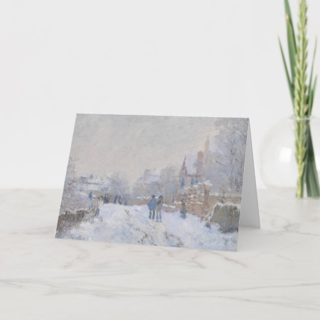 Cartes Pour Fêtes Annuelles Neige d'hiver à Argeteuil (Devant)
