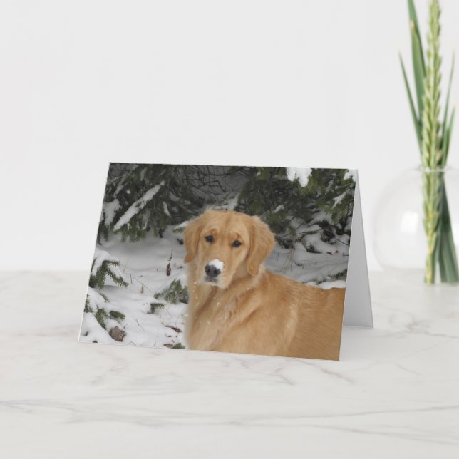 Cartes Pour Fêtes Annuelles Neige d'or (Devant)