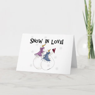 Cartes Pour Fêtes Annuelles Neige en amour