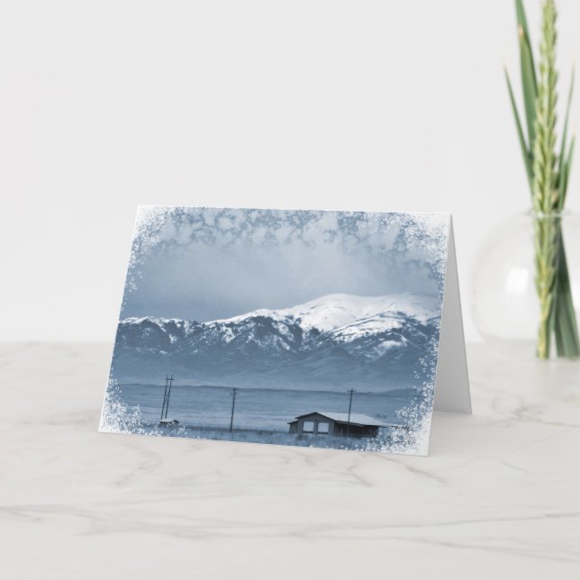 Cartes Pour Fêtes Annuelles Neige entrant (Noël) (Devant)