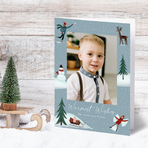 Cartes Pour Fêtes Annuelles Neige qui Tombe Fantaisie 2 Photo