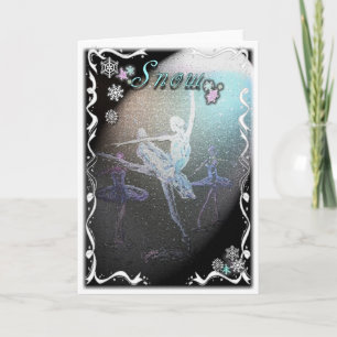 Cartes Pour Fêtes Annuelles Neige Scene-324 de casse-noix