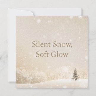 Cartes Pour Fêtes Annuelles Neige Silencieuse, Lumière Douce ;Élégance Minimal