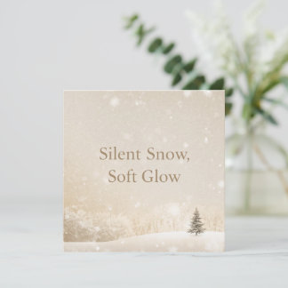 Cartes Pour Fêtes Annuelles Neige Silencieuse, Lumière Douce ; Noël Élégant Mi