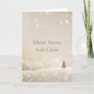 Cartes Pour Fêtes Annuelles Neige Silencieuse, Lumière Douce ; Noël Élégant Mi