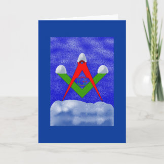 Cartes Pour Fêtes Annuelles Neige sur le Carré