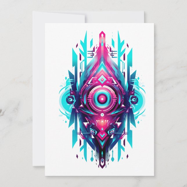 Cartes Pour Fêtes Annuelles Neo-Tribal Sigil (Devant)
