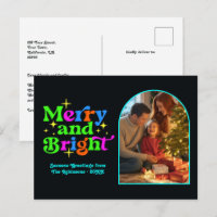 Neon Disco Joyeux et Lumineux Noël Rétro